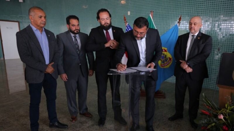 Governador Wilson Lima firma acordo com a Polícia Federal para uso compartilhado de hangar no Aeroporto Eduardo Gomes